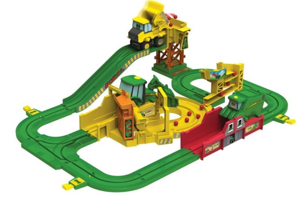 Juego De Granja Con Pista John Deere Motorizado