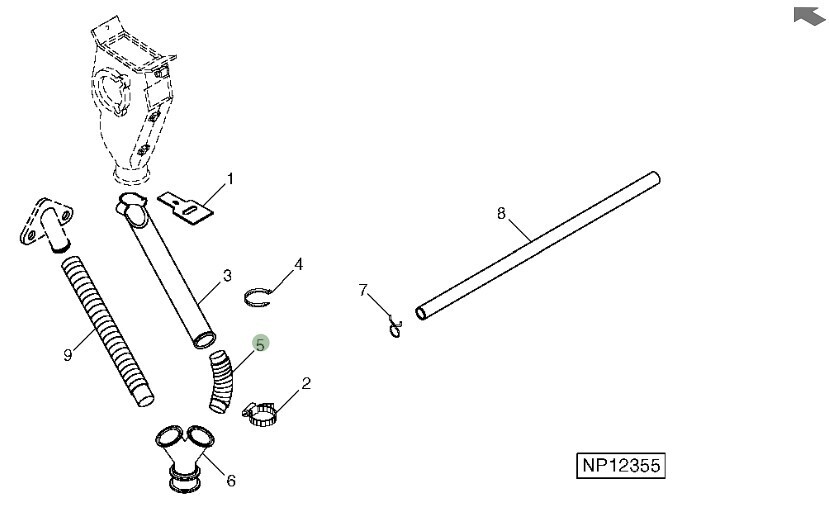Manguera, tubo de semilla