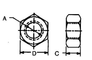 Tuerca especial izquierda