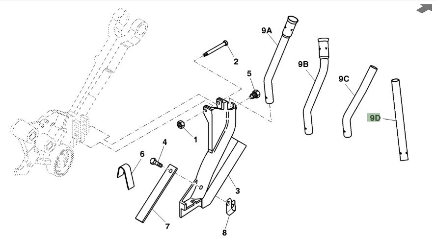 Tubo de semilla trasero