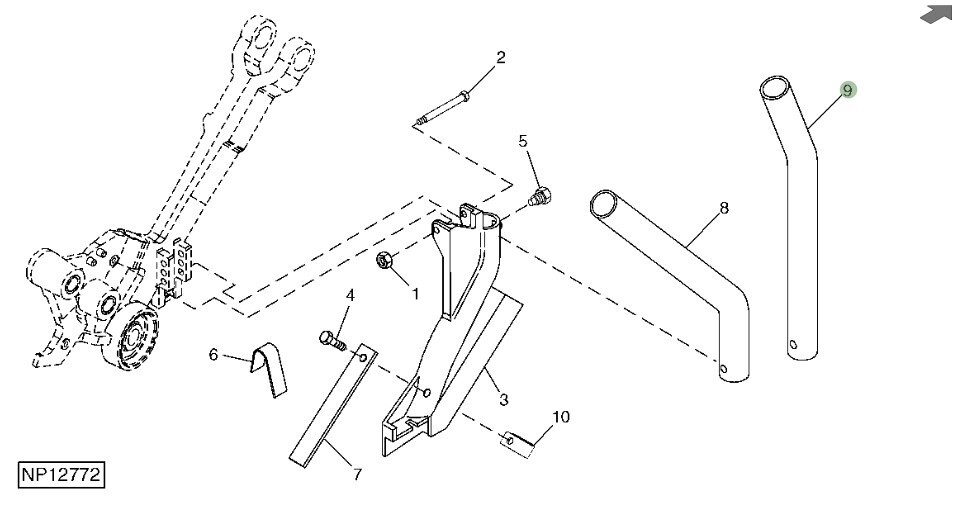 Tubo de semilla trasero