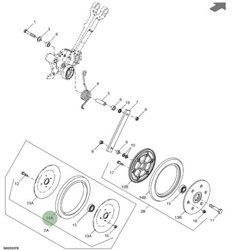 Banda Semineumática rueda de presión 1 x 10"