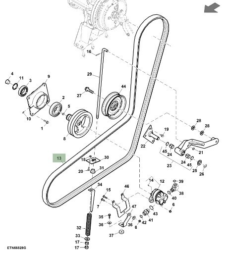Correa trapezoidal embrague electromagnético