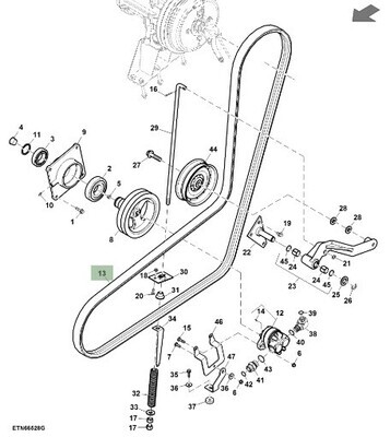 Correa trapezoidal embrague electromagnético