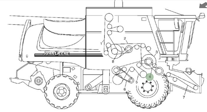 Correa trapezoidal transmisión del batidor
