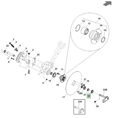 Retén maza del disco