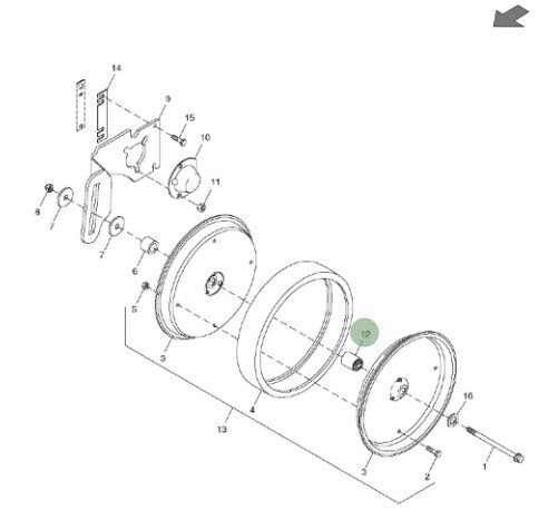 Rodamiento de bolas rueda de control de profundidad