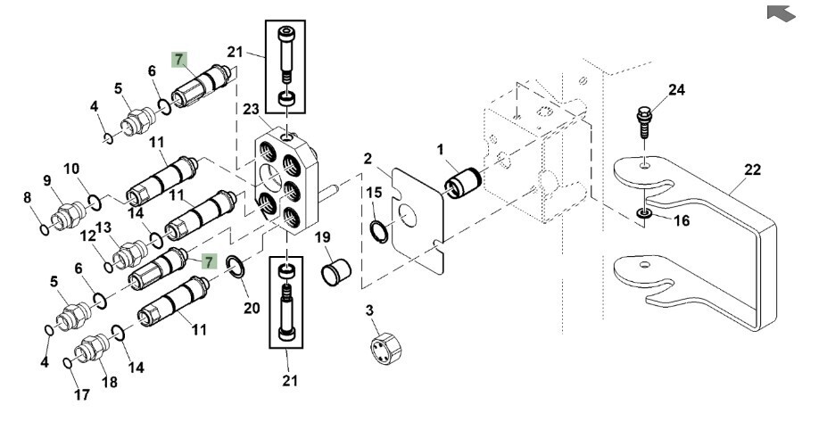 Juego de retenes 3/8"