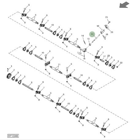 Juego racores. Dedo de sinfín