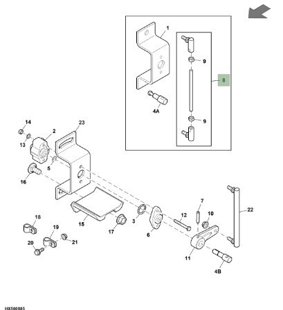 Conjunto de barra de acople