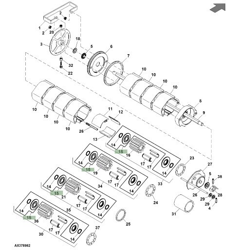 Arandelas del dosificador 1900, 1910