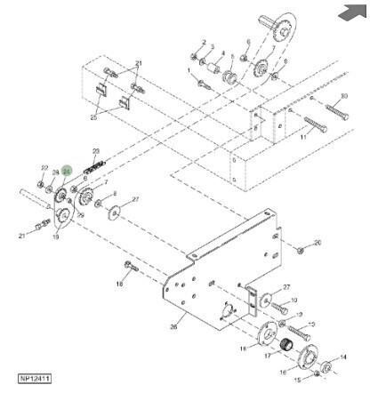 Rueda dentada 14 dientes