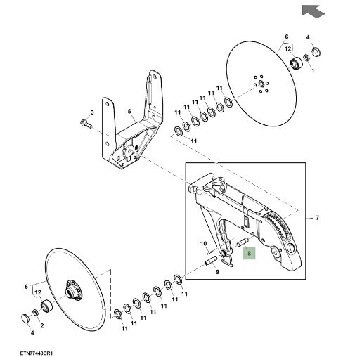 Espárrago derecho del abresurcos