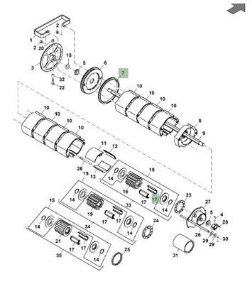Retén cubierta de dosificador
