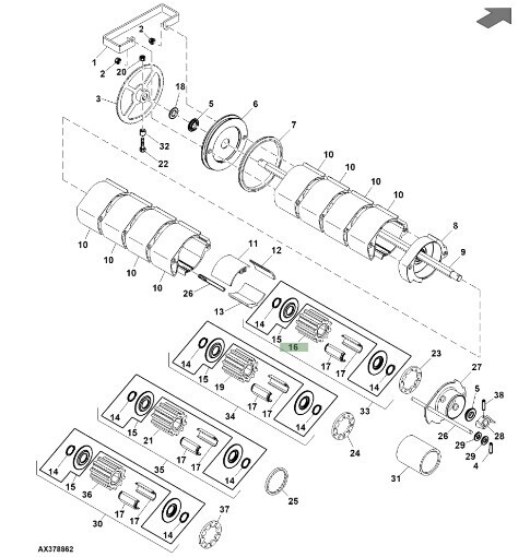 Rodillo dosificador negro