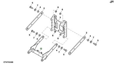 Brazo unidad de hilera