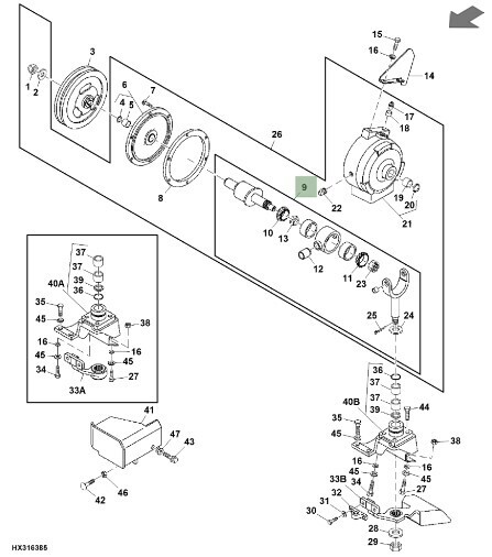 Horquilla mando de cuchilla