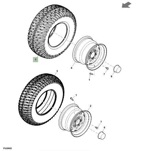 Neumático trasero 25 x 11-12 Neumático trasero 25 x 11-12