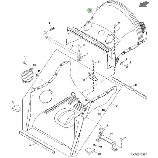 Cubierta superior de ventilador