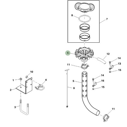 Colector de 7 puertos