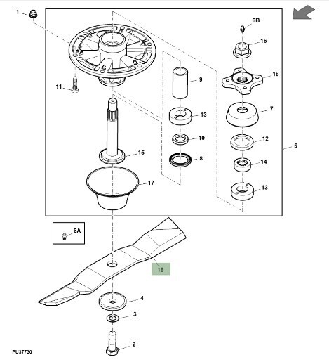 Cuchilla levante alto