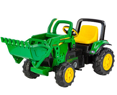 Tractor agri­cola a pedal con pala cargadora