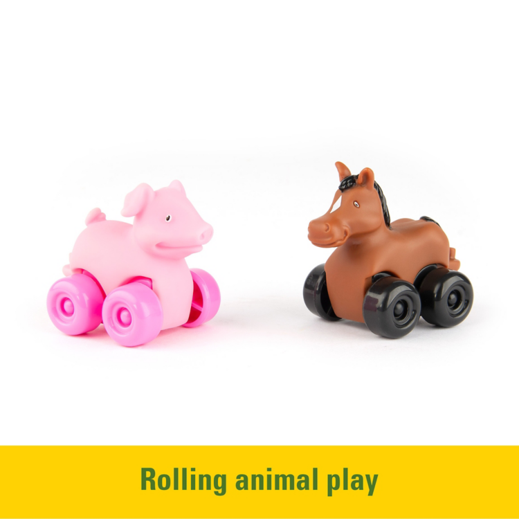 John Deere Build-a-Buddy - Corey Cosechadora con, granero, valla, cerdo, caballo y destornillador. John Deere Build-a-Buddy - Corey Cosechadora con, granero, valla, cerdo, caballo y destornillador.