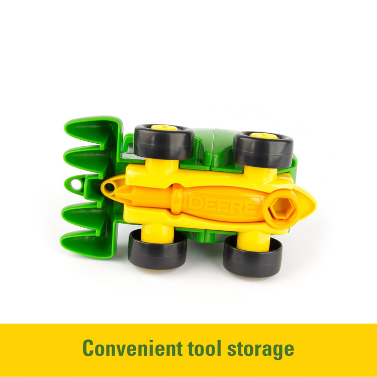 John Deere Build-a-Buddy - Corey Cosechadora con, granero, valla, cerdo, caballo y destornillador. John Deere Build-a-Buddy - Corey Cosechadora con, granero, valla, cerdo, caballo y destornillador.