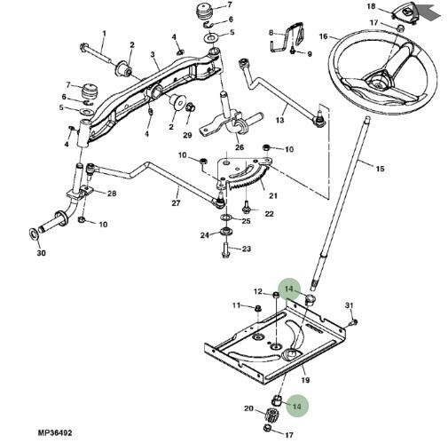 Buje de eje de dirección