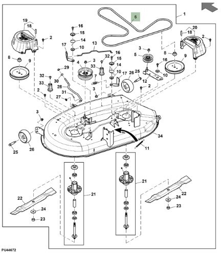 Correa de plataforma de corte
