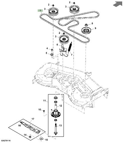 Correa de plataforma de corte