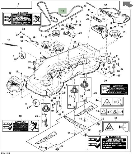 Correa de plataforma de corte