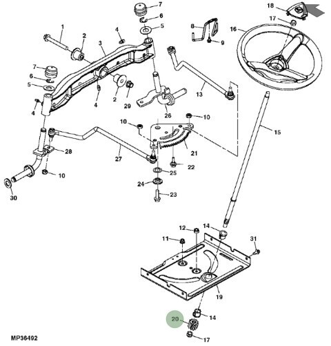 Engranaje movimiento de dirección