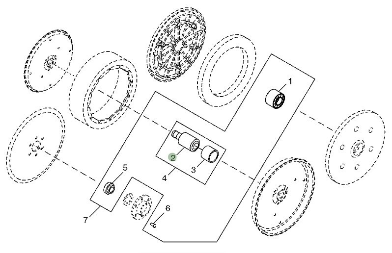 Rodamiento rueda control de profundidad