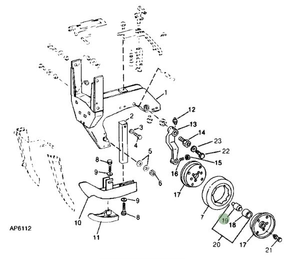 Rodamiento rueda control de profundidad
