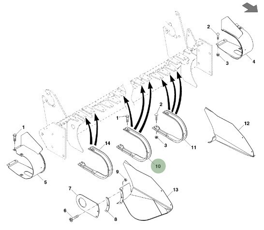 Barra limpiadora de recolector