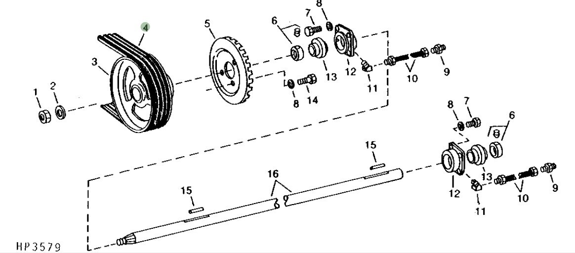 Correa mando del cilindro