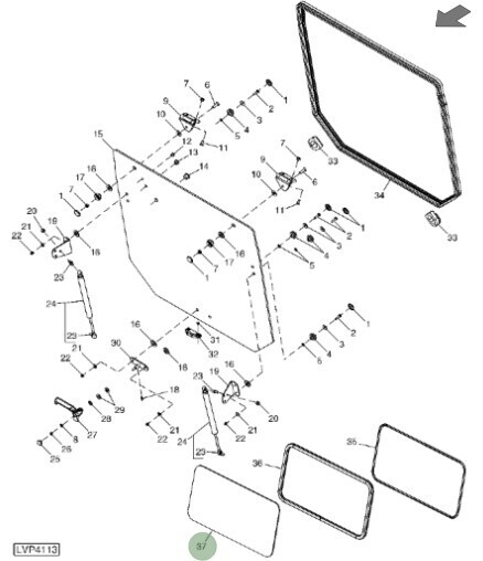 Vidrio interior trasero