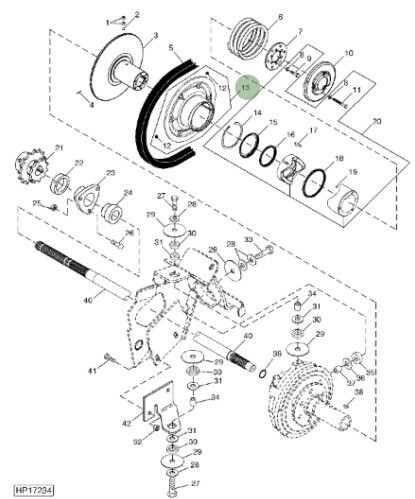 Media polea caja del alimentador