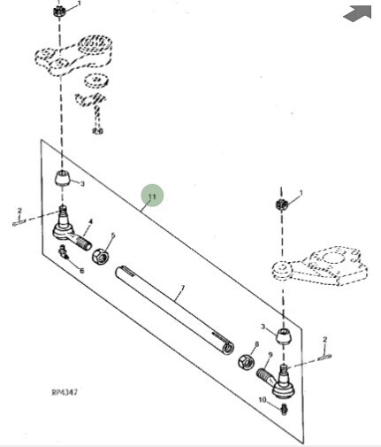 Barra de acoplamiento de dirección completa