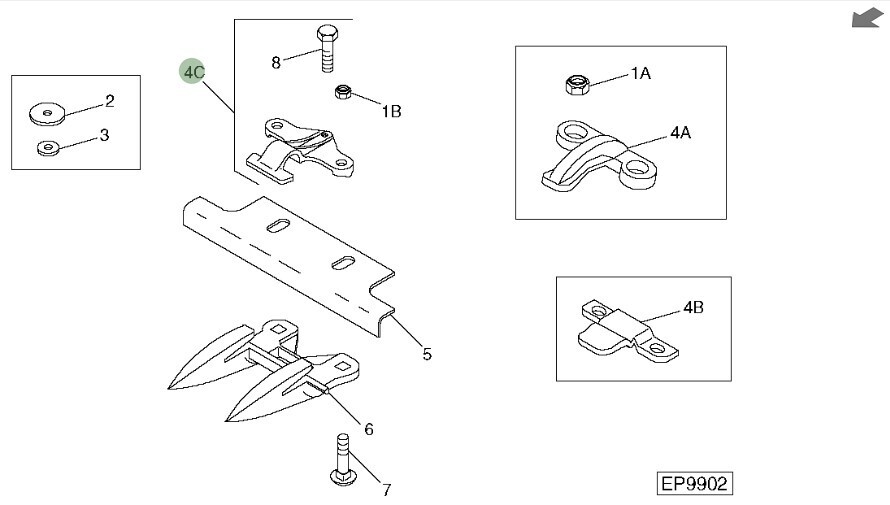 Retenedor de cuchilla- (Sapo)
