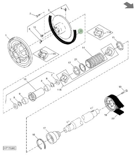 Correa accionamiento del cilindro