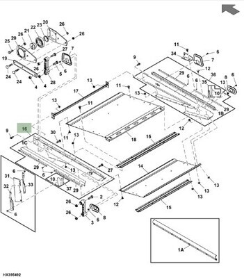 Lateral izquierdo caja de zaranda