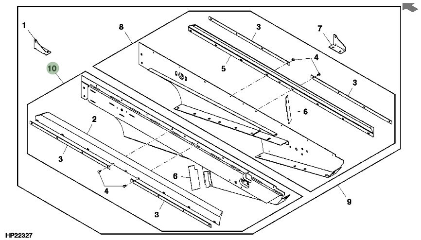 Lateral izquierdo caja de zaranda