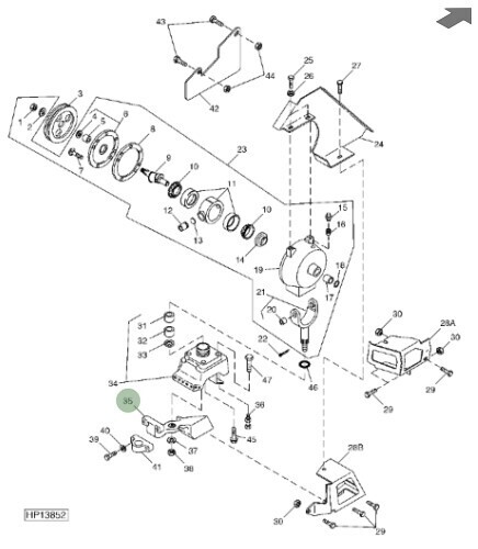Brazo mando de cuchilla