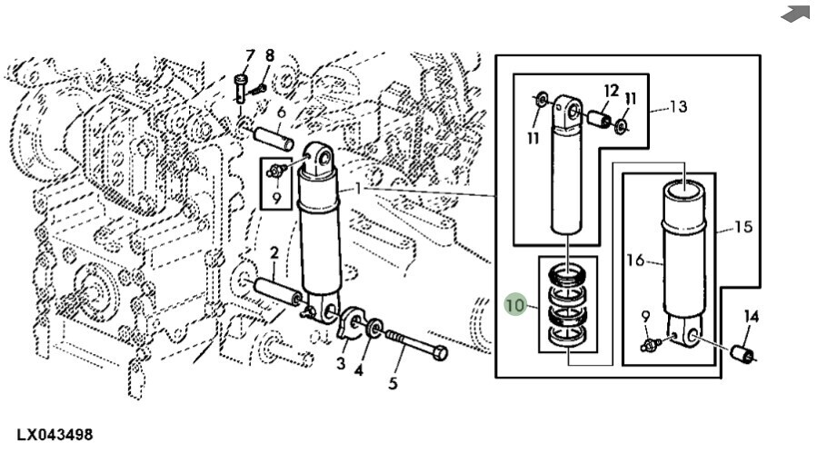 Kit recambio para cilindro hidráulico