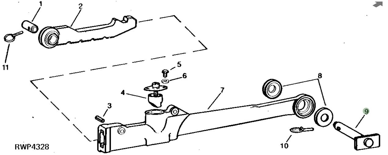 Bulón brazo telescópico