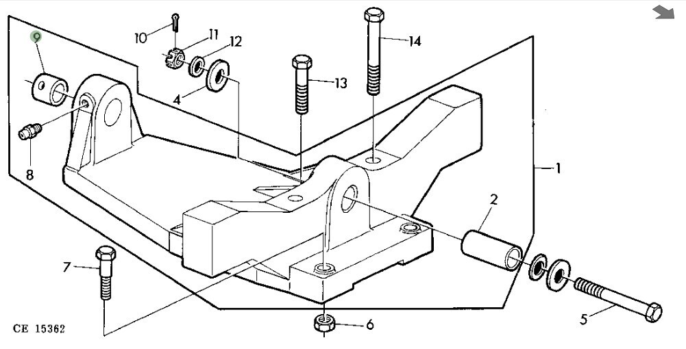 Casquillo trasero para eje delantero