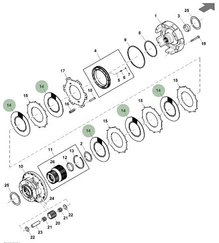Plato fricción (x3)