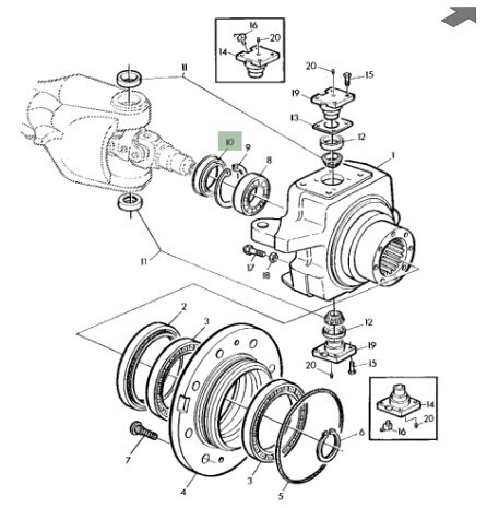 Retén de rueda delantera